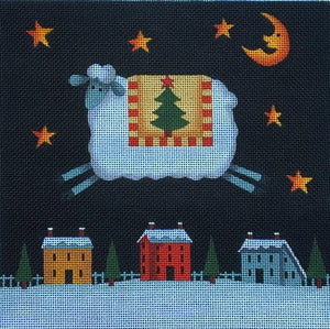 Leaping Lamb ©Pat Olson - Family Arts Needlework Shop