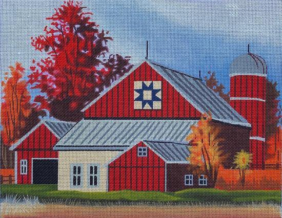 Fall Barn ©Debby Wetzel - Family Arts Needlework Shop
