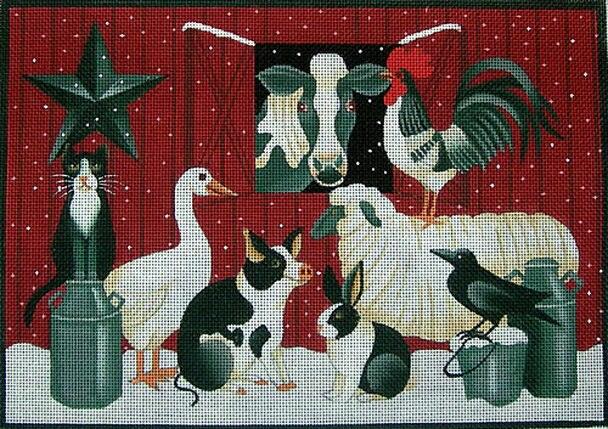Winter Barn Scene ©Stephanie Stouffer/Ruth Levison Designs - Family Arts Needlework Shop