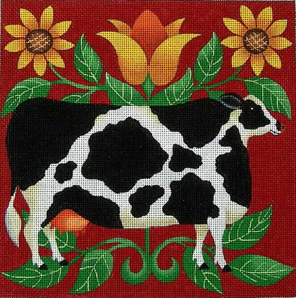 Folk Cow ©Stephanie Stouffer/Ruth Levison Designs - Family Arts Needlework Shop