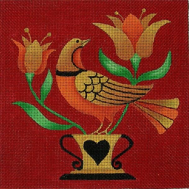 Folk Bird 1 ©Stephanie Stouffer/Ruth Levison Designs - Family Arts Needlework Shop