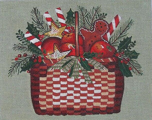 Holiday Basket @Mary Beth Baxter - Family Arts Needlework Shop