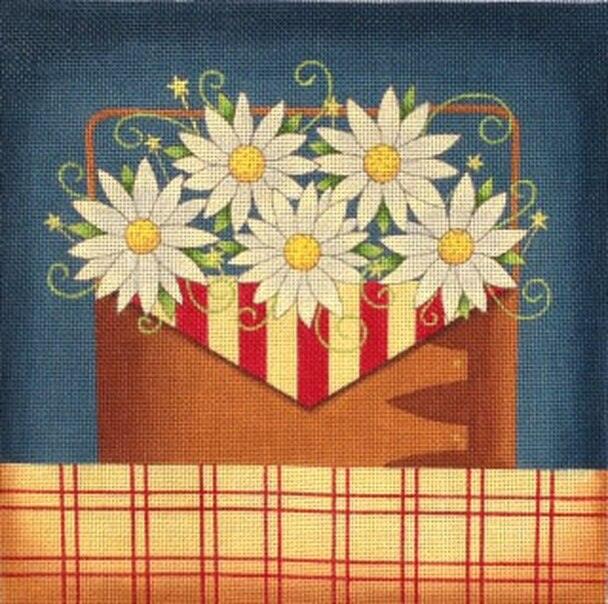 Flower & Flag ©Karen Cruden - Family Arts Needlework Shop