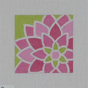Pink Graphic Flower, Sq. - Family Arts Needlework Shop