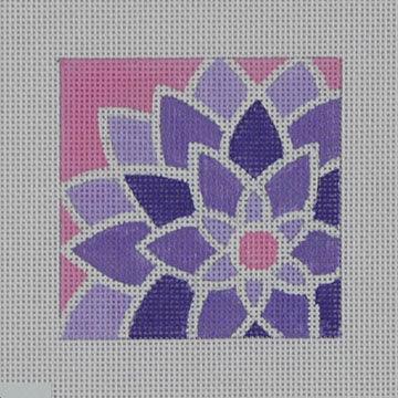 Purple Graphic Flower, Sq. - Family Arts Needlework Shop