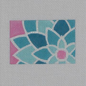 Blue Graphic Flower Rectangle - Family Arts Needlework Shop