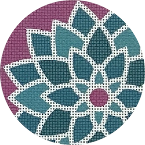 Graphic Flower, bluegreen
