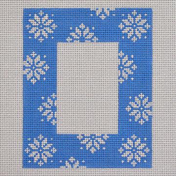 Blue Snowflake Frame - Family Arts Needlework Shop
