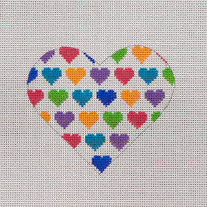 Heart White Multi-Colored