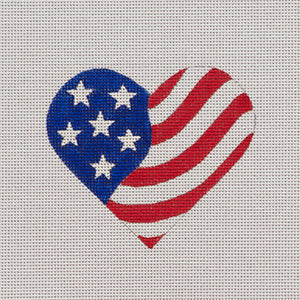 Country Flag Heart, American