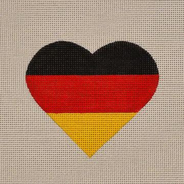 German Flag Heart - Family Arts Needlework Shop