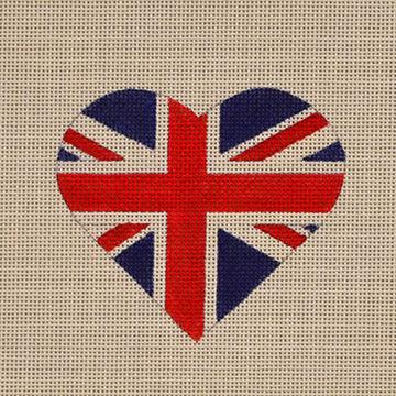 British Flag Heart - Family Arts Needlework Shop