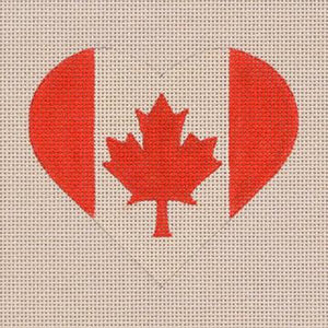 Canandian Flag Heart - Family Arts Needlework Shop