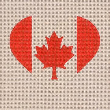 Canandian Flag Heart - Family Arts Needlework Shop