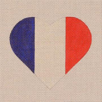 French Flag Heart - Family Arts Needlework Shop