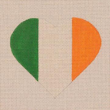 Irish Flag Heart - Family Arts Needlework Shop