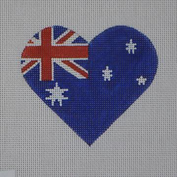 Australian Flag Heart - Family Arts Needlework Shop