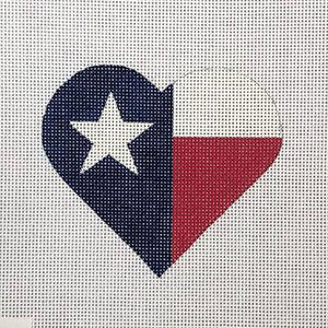 Texas Flag Heart - Family Arts Needlework Shop