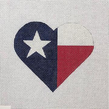 Texas Flag Heart - Family Arts Needlework Shop