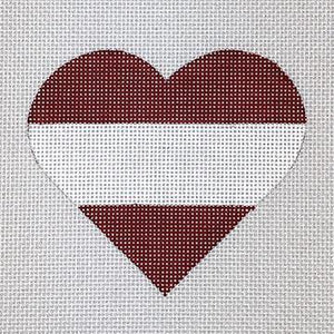 Austria Flag Heart - Family Arts Needlework Shop