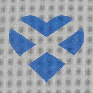 Scottish Flag Heart - Family Arts Needlework Shop