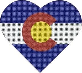 State Flag Heart Colorado