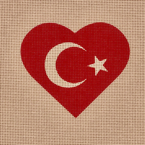 Country Flag Heart, Turkey