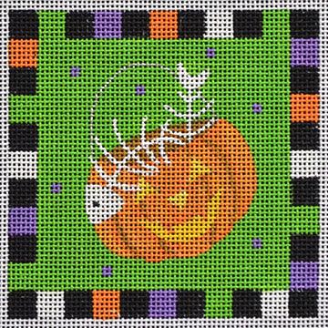 Jack-O-Lantern Bucket Ornament - Family Arts Needlework Shop