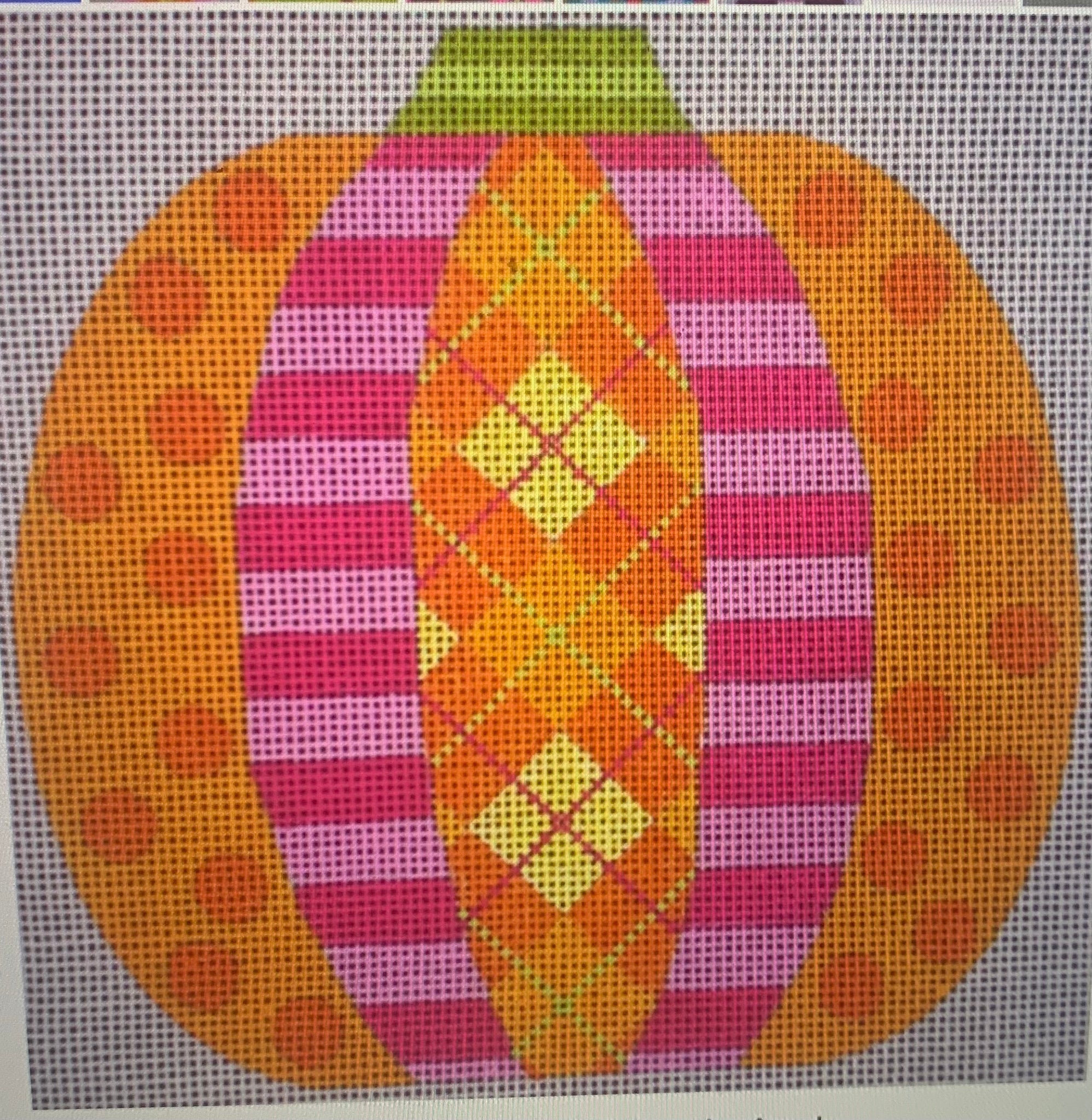 Pumpkin Patchwork - Argyle with stitch guide