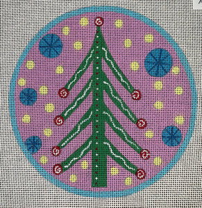 Ornament Round - Holiday Tree