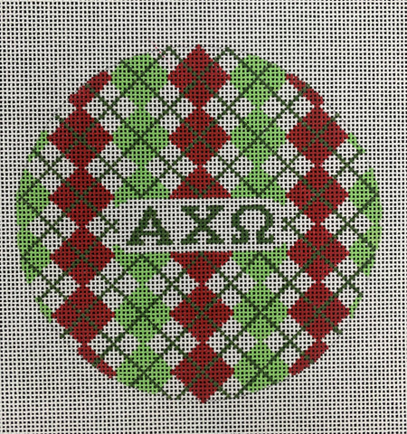 Sorority Argyle Round-Alpha Chi Omega