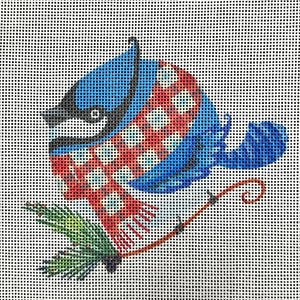 Blue Bird with Scarf - Family Arts Needlework Shop