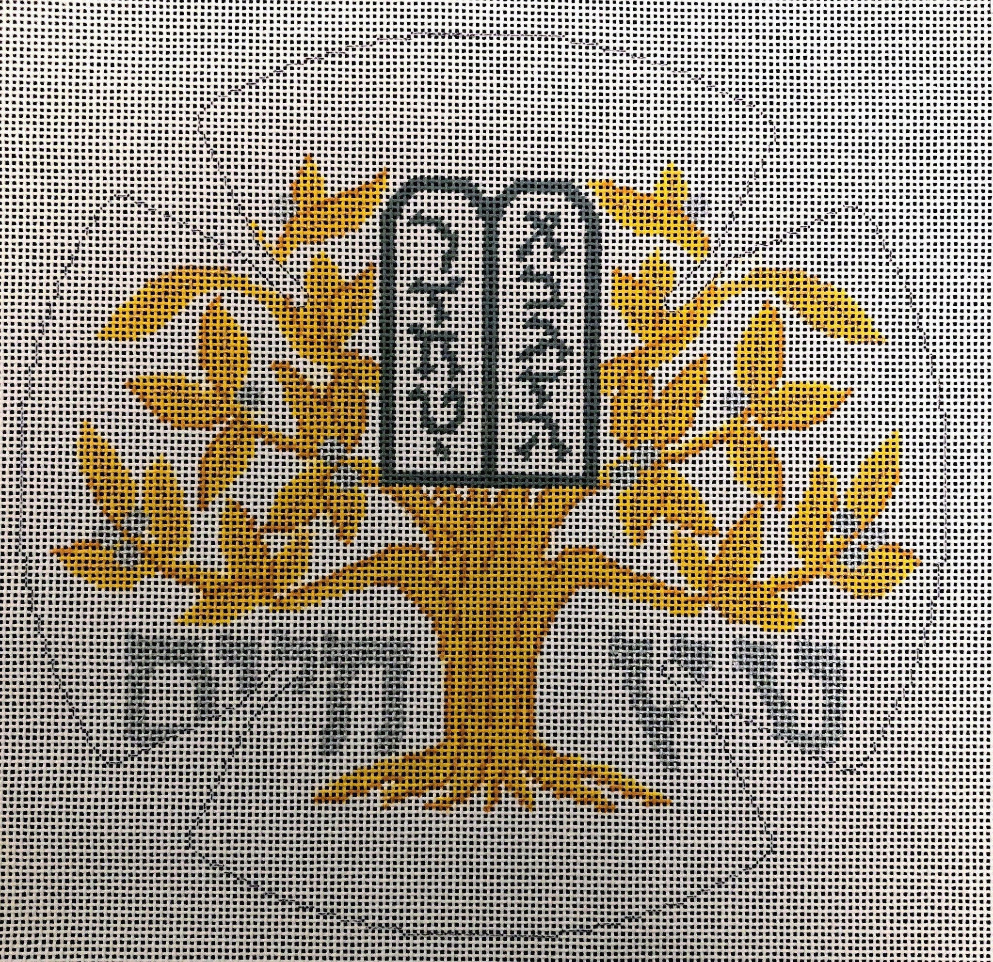 Gold Tree of Life Yarmulke - Family Arts Needlework Shop