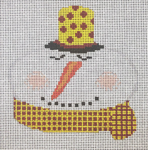 Snowman with Red and Yellow Hat and Scarf - Family Arts Needlework Shop