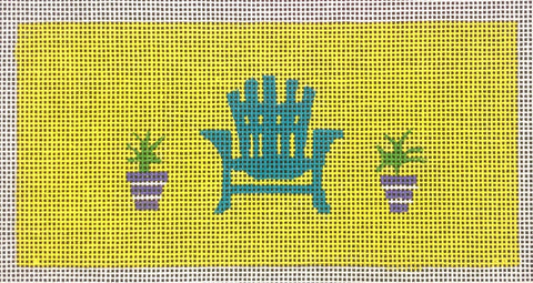 Blue Chair with Plants - Family Arts Needlework Shop