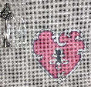 Pink Heart Lock - Family Arts Needlework Shop