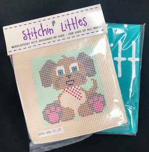 Stitchin’ Littles - "Bandit" - Puppy - Family Arts Needlework Shop