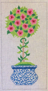 Pink Flower Topiary - Family Arts Needlework Shop