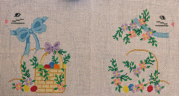 Bunny With Easter Basket - 2 sided - Family Arts Needlework Shop