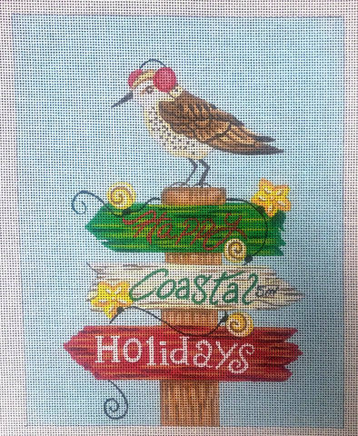 Coastal Holiday Signs +BG - Family Arts Needlework Shop