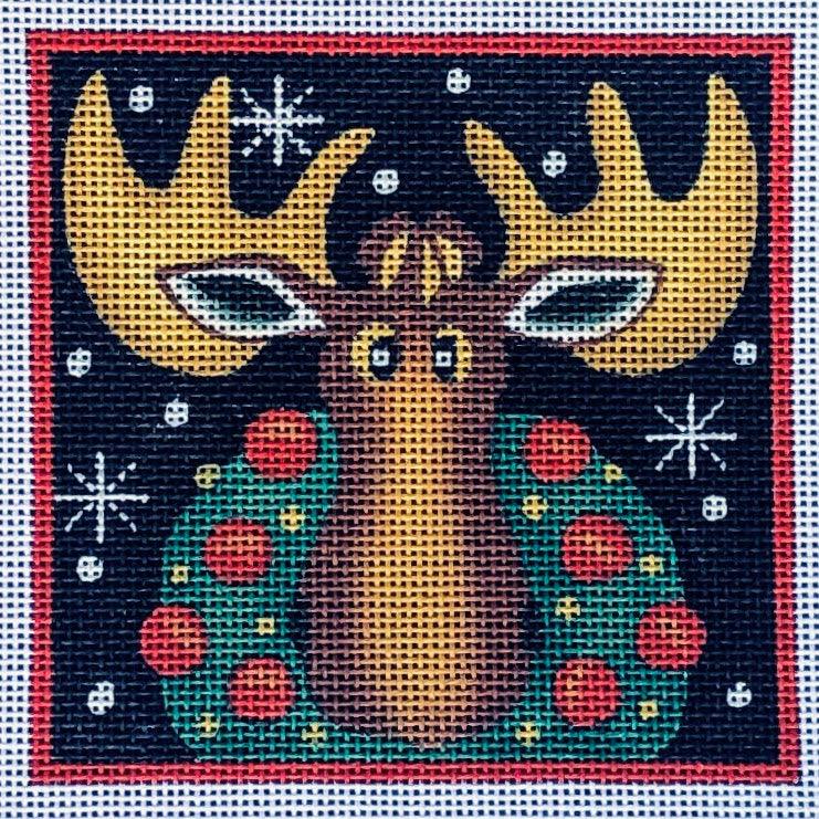 Moose with Wreath - Family Arts Needlework Shop