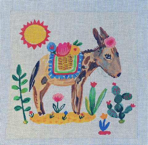 Floral Donkey - Family Arts Needlework Shop