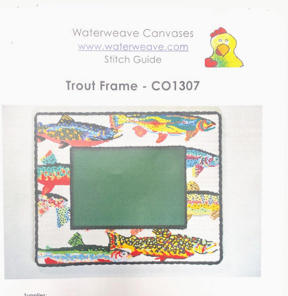 Trout Frame With Stitch Guide - Family Arts Needlework Shop