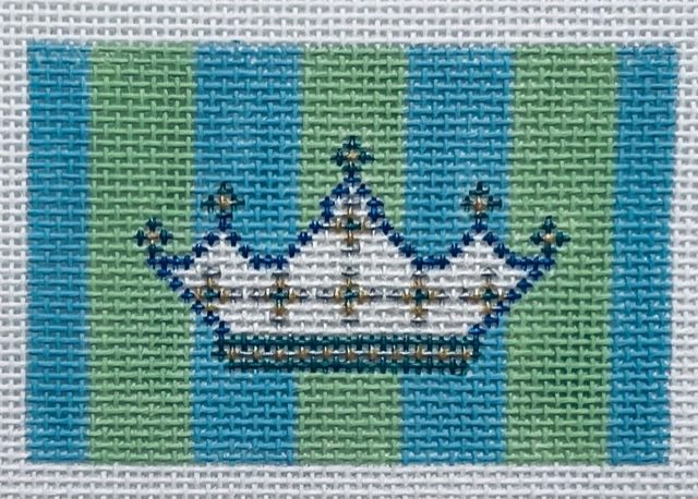 Insert- Crown With Blue and Green Stripes