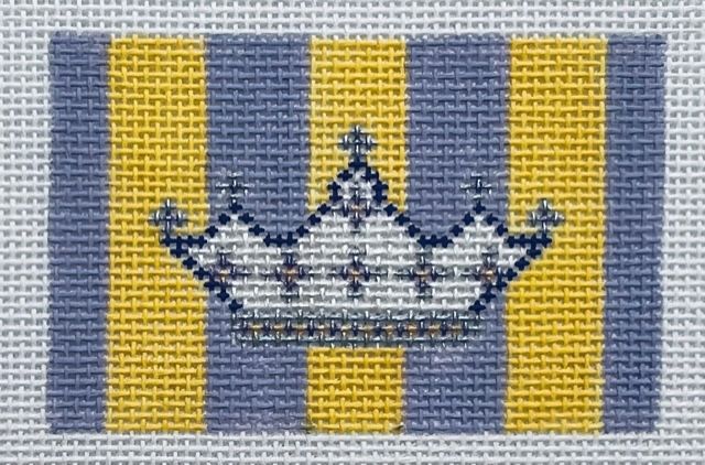 Insert-Crown With Yellow and Lilac Stripes