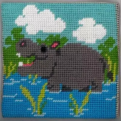 Little Moon Kit Hippo 6004 - Family Arts Needlework Shop