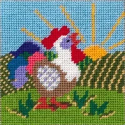 Little Moon Kit Rooster 6010 - Family Arts Needlework Shop