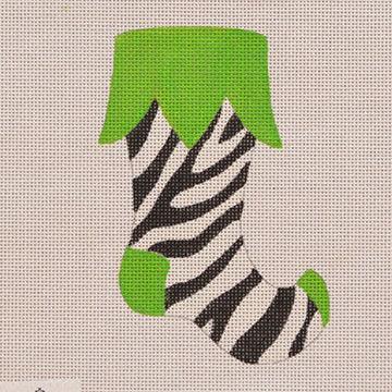 Wild Mini Stocking, Zebra - Family Arts Needlework Shop