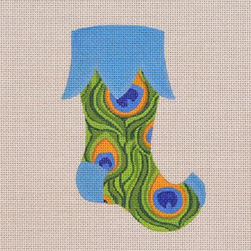 Wild Mini Stocking, Peacock - Family Arts Needlework Shop