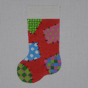 Patchwork Mini Stocking - Family Arts Needlework Shop